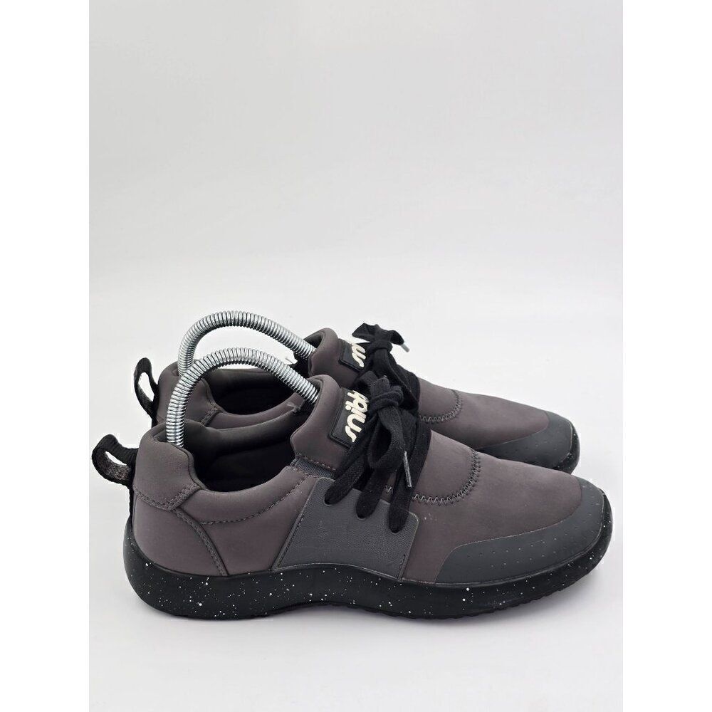 Snibbs Shoes Womens Sz 8.5 Spacecloud slip resistant Sneakers Charcoal Faux Leat